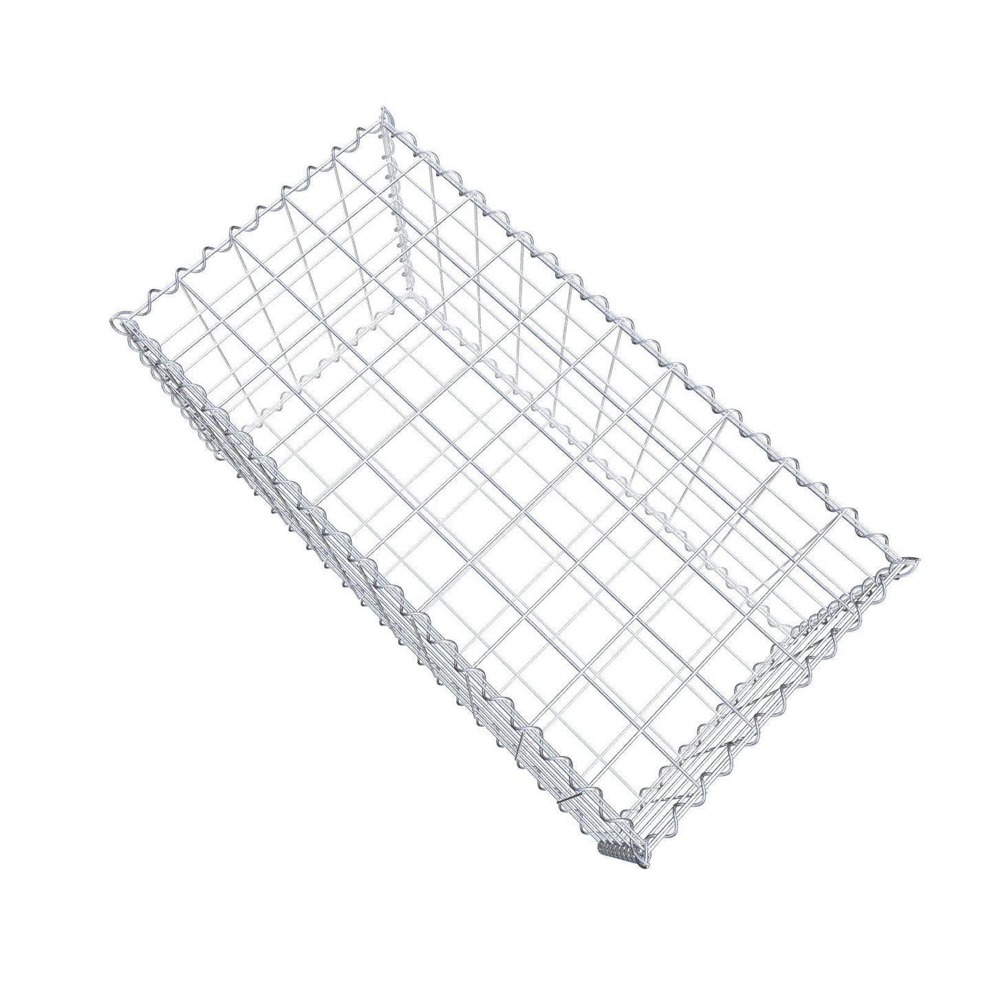 Set of 2 gabions 100 cm x 50 cm x 50 cm (L x H x D), mesh size 10 x 10 cm, spiral