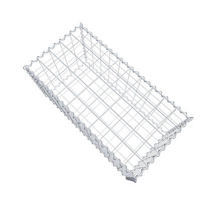 Set of 2 gabions 100 cm x 50 cm x 50 cm (L x H x D), mesh size 10 x 10 cm, spiral
