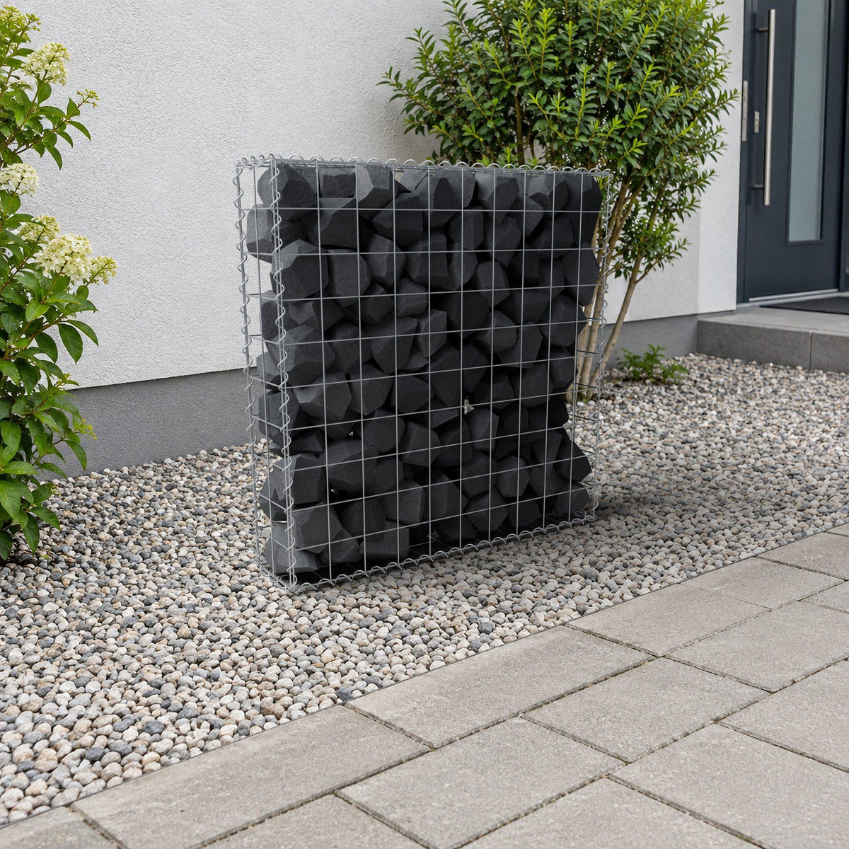 Gabion 100 cm x 100 cm x 20 cm (L x H x D), mesh size 10 cm x 10 cm, spiral