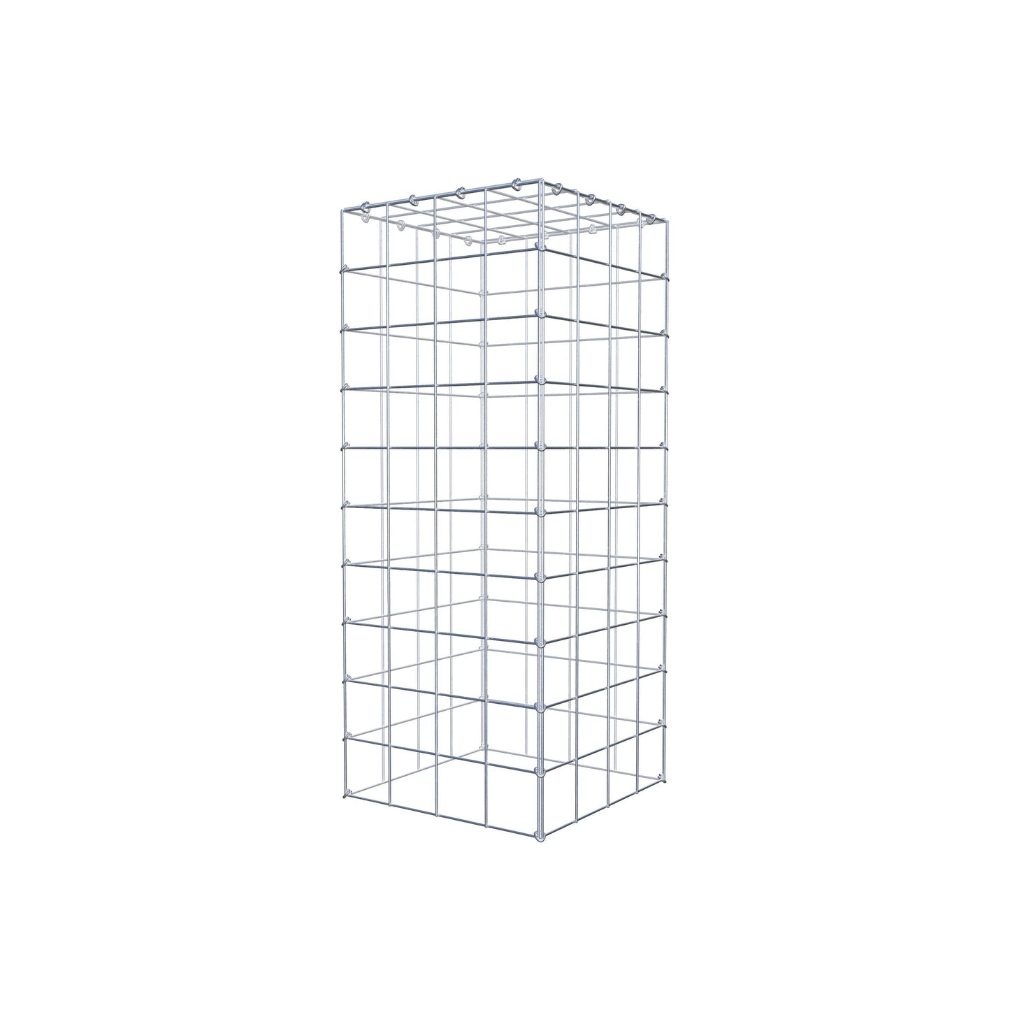 Mounted gabion type 3 100 cm x 40 cm x 40 cm (L x H x D), mesh size 10 cm x 10 cm, C-ring