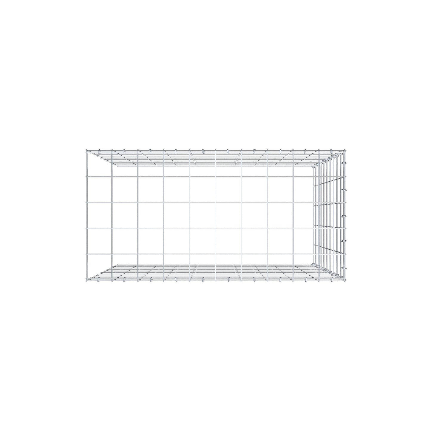 Gavión adicional tipo 4 100 cm x 100 cm x 50 cm (L x A x P), malla 10 cm x 10 cm, anillo en C