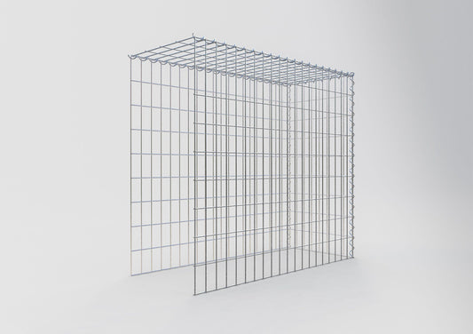 Gabion rapporté type 4 100 cm x 90 cm x 40 cm (L x H x P), mailles 5 cm x 10 cm, spirale