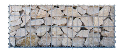Set of 2 gabions 100 cm x 40 cm x 30 cm (L x H x D), mesh size 5 x 10 cm, spiral