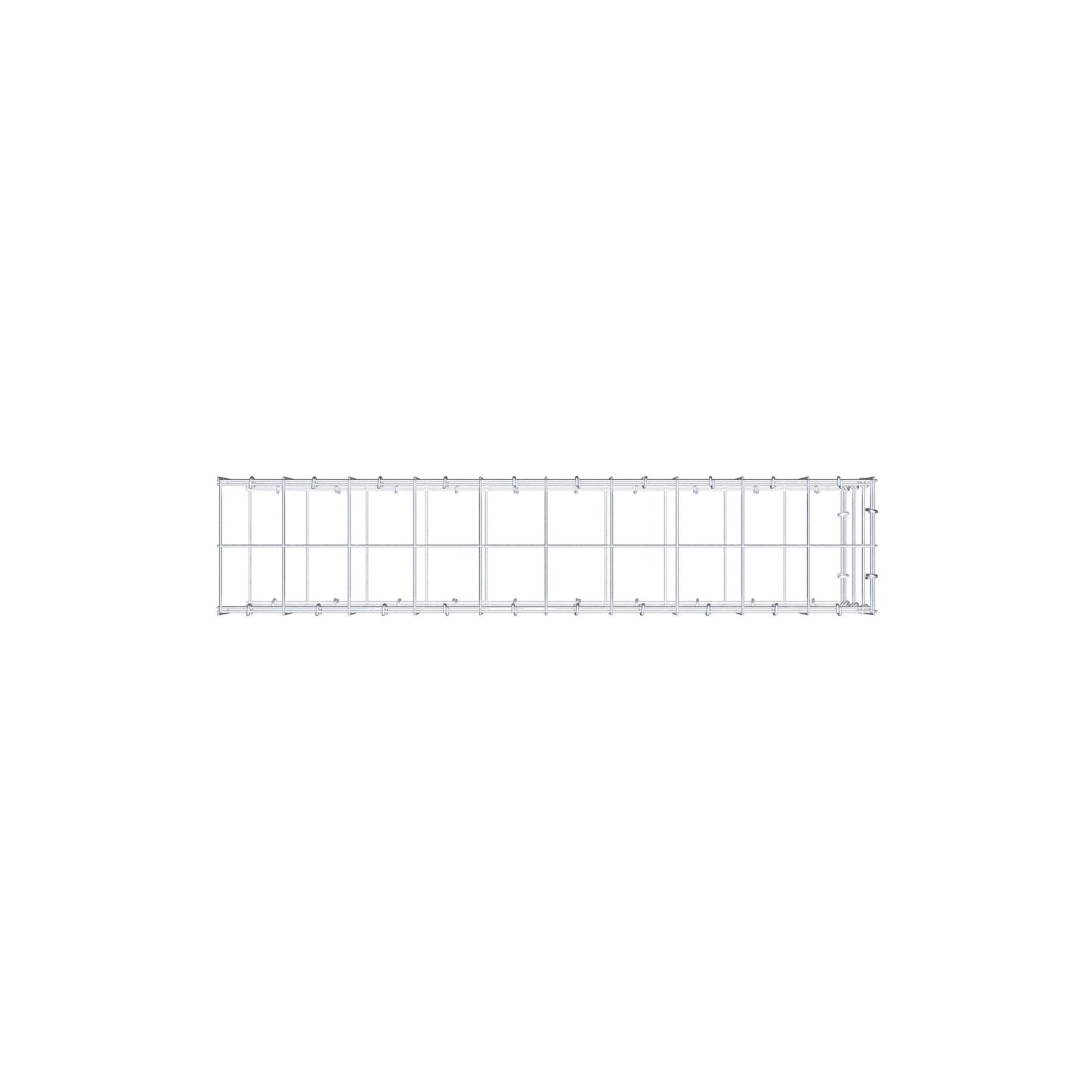 Gavión complementario de tipo 2 100 cm x 30 cm x 20 cm (L x A x P), malla 10 cm x 10 cm, anillo en C