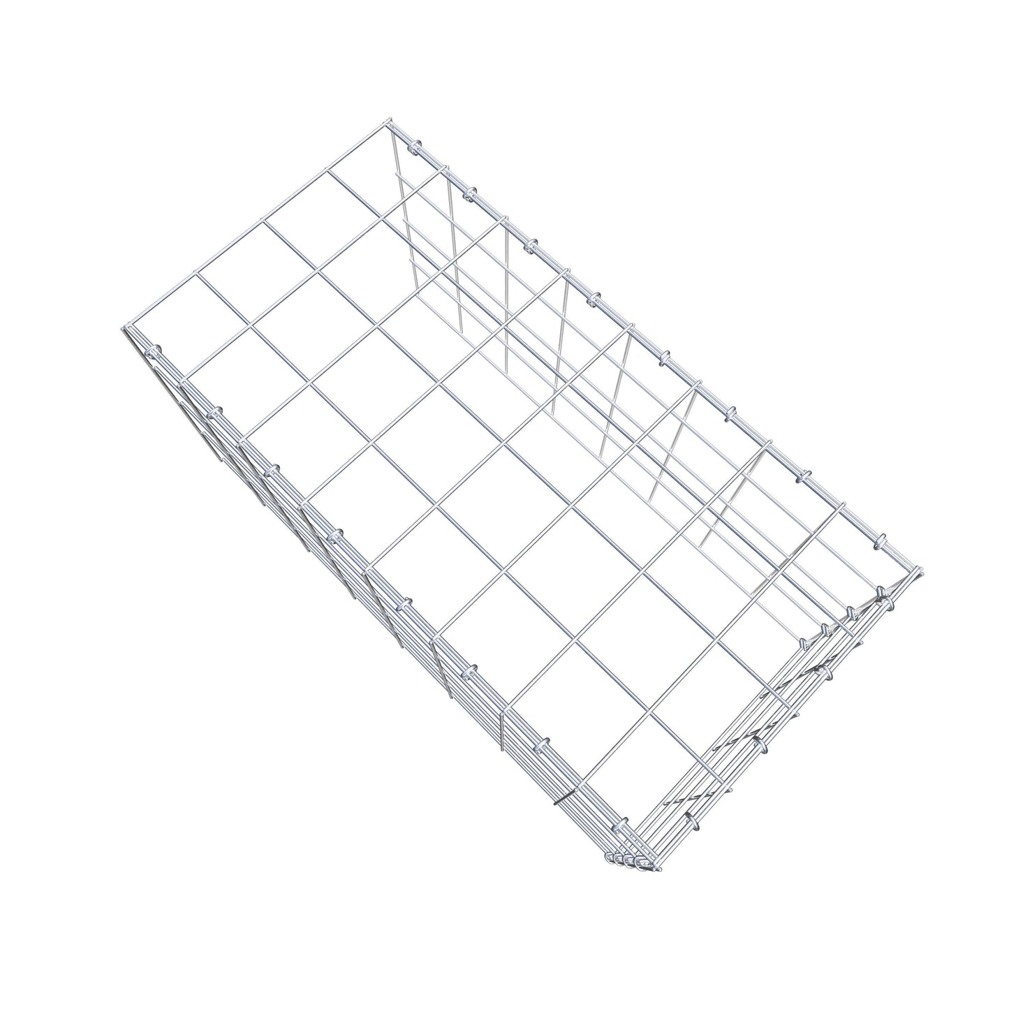 Mounted gabion type 4 80 cm x 40 cm x 40 cm (L x H x D), mesh size 10 cm x 10 cm, C-ring