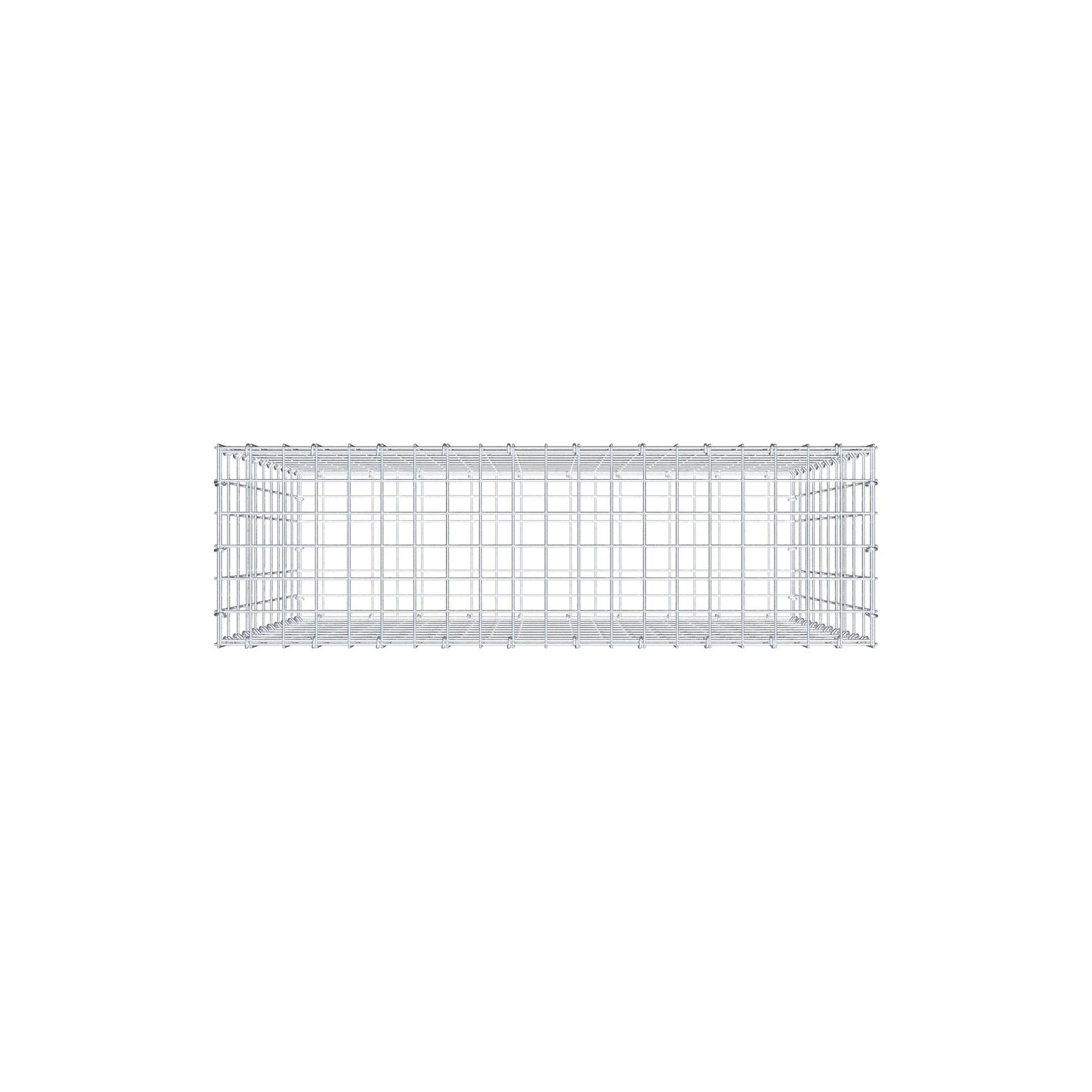 Gabion 100 cm x 100 cm x 30 cm (L x H x P), mailles 5 cm x 10 cm, anneau en C