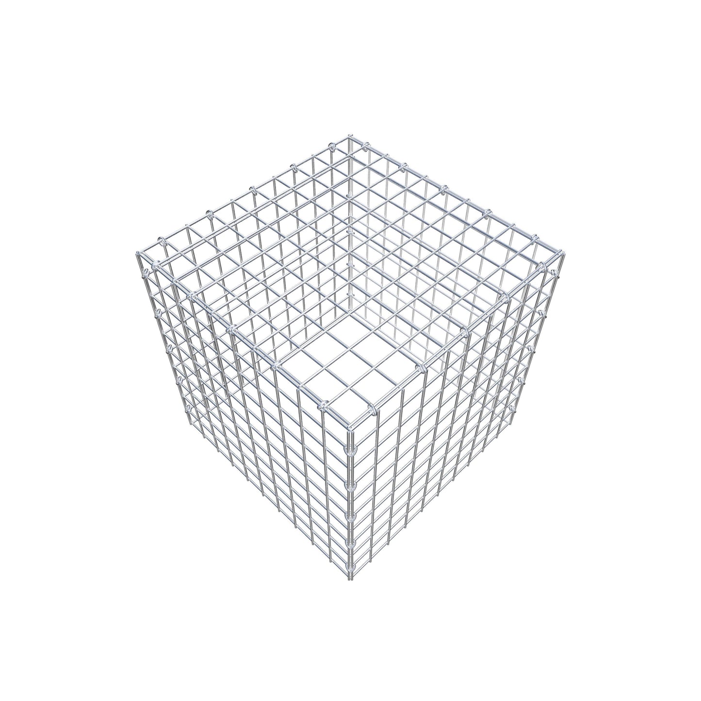 Mounted gabion type 3 50 cm x 50 cm x 50 cm (L x H x D), mesh size 5 cm x 5 cm, C-ring