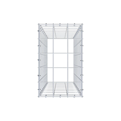 Typ 3 påbyggnadsgabion 100 cm x 30 cm x 50 cm (L x H x D), maskstorlek 10 cm x 10 cm, C-ring
