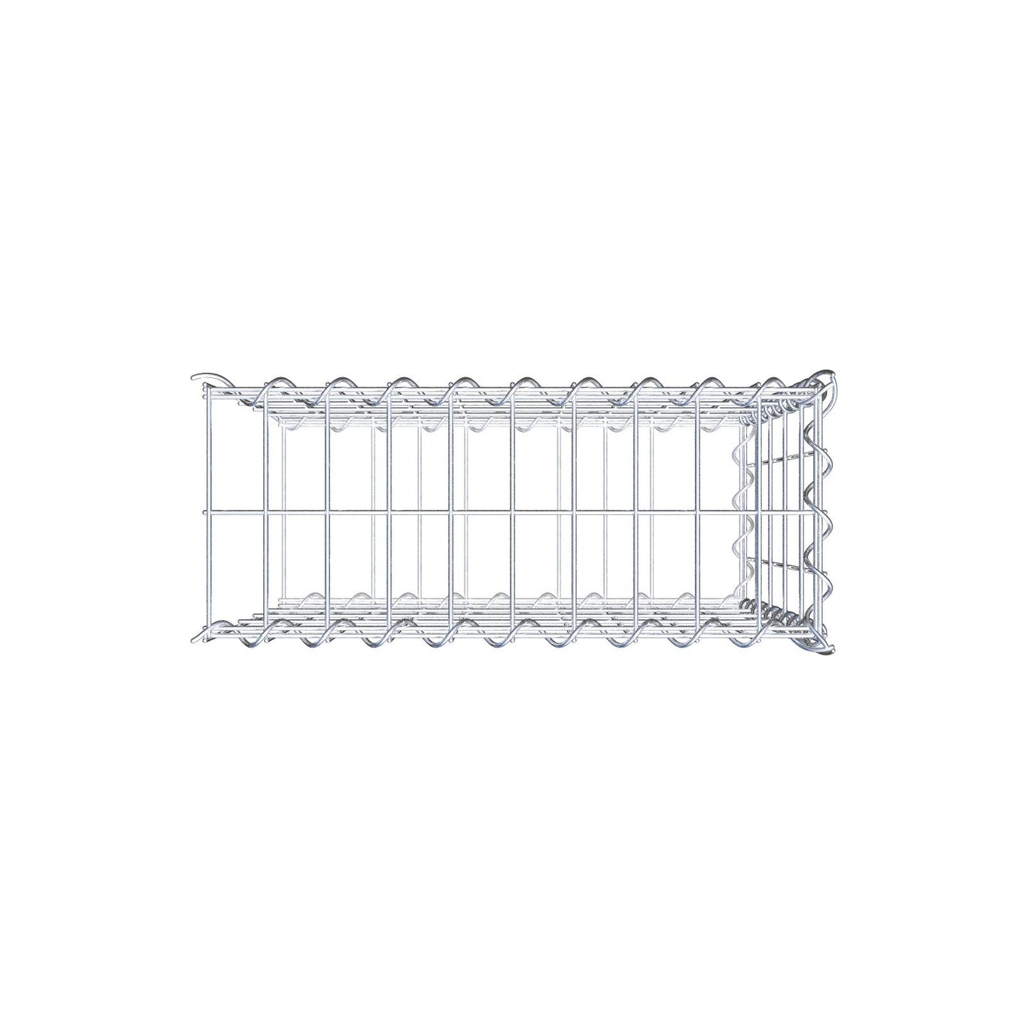 Anbaugabione Typ 2 50 cm x 50 cm x 20 cm (L x H x T), Maschenweite 5 cm x 10 cm, Spirale