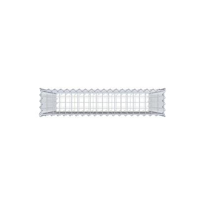 Set of 2 gabions 100 cm x 100 cm x 20 cm (L x H x D), mesh size 5 x 5 cm, spiral