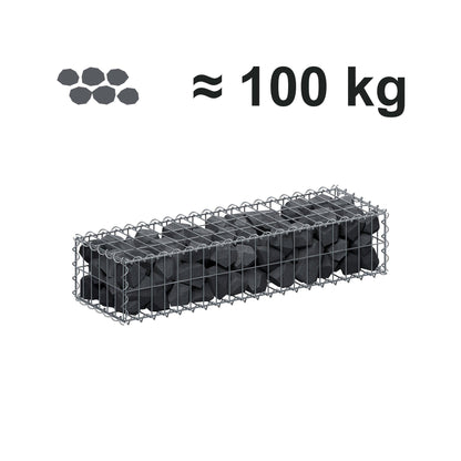 Gabion 100 cm x 20 cm x 30 cm (L x H x D), mesh size 5 cm x 10 cm, spiral