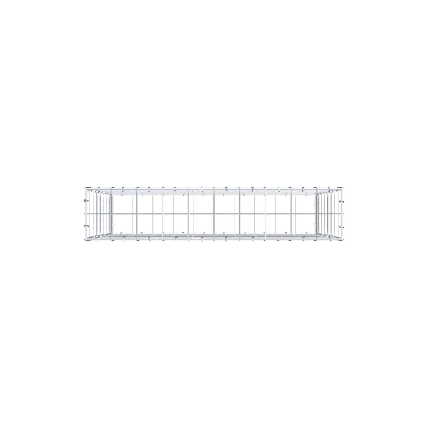 Gabion 100 cm x 80 cm x 20 cm (L x H x D), maskestørrelse 10 cm x 10 cm, C-ring