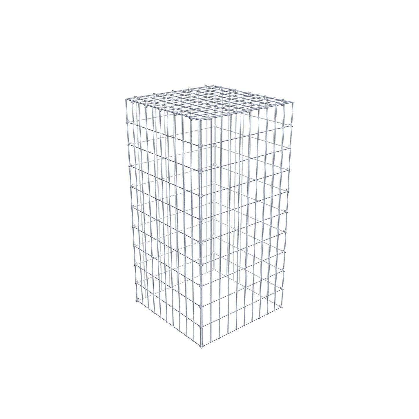 Gavión complementario de tipo 3 100 cm x 50 cm x 50 cm (largo x alto x fondo), malla 5 cm x 10 cm, anillo en C