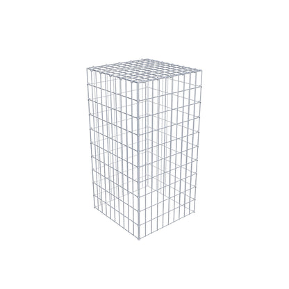 Gavión complementario de tipo 3 100 cm x 50 cm x 50 cm (largo x alto x fondo), malla 5 cm x 10 cm, anillo en C