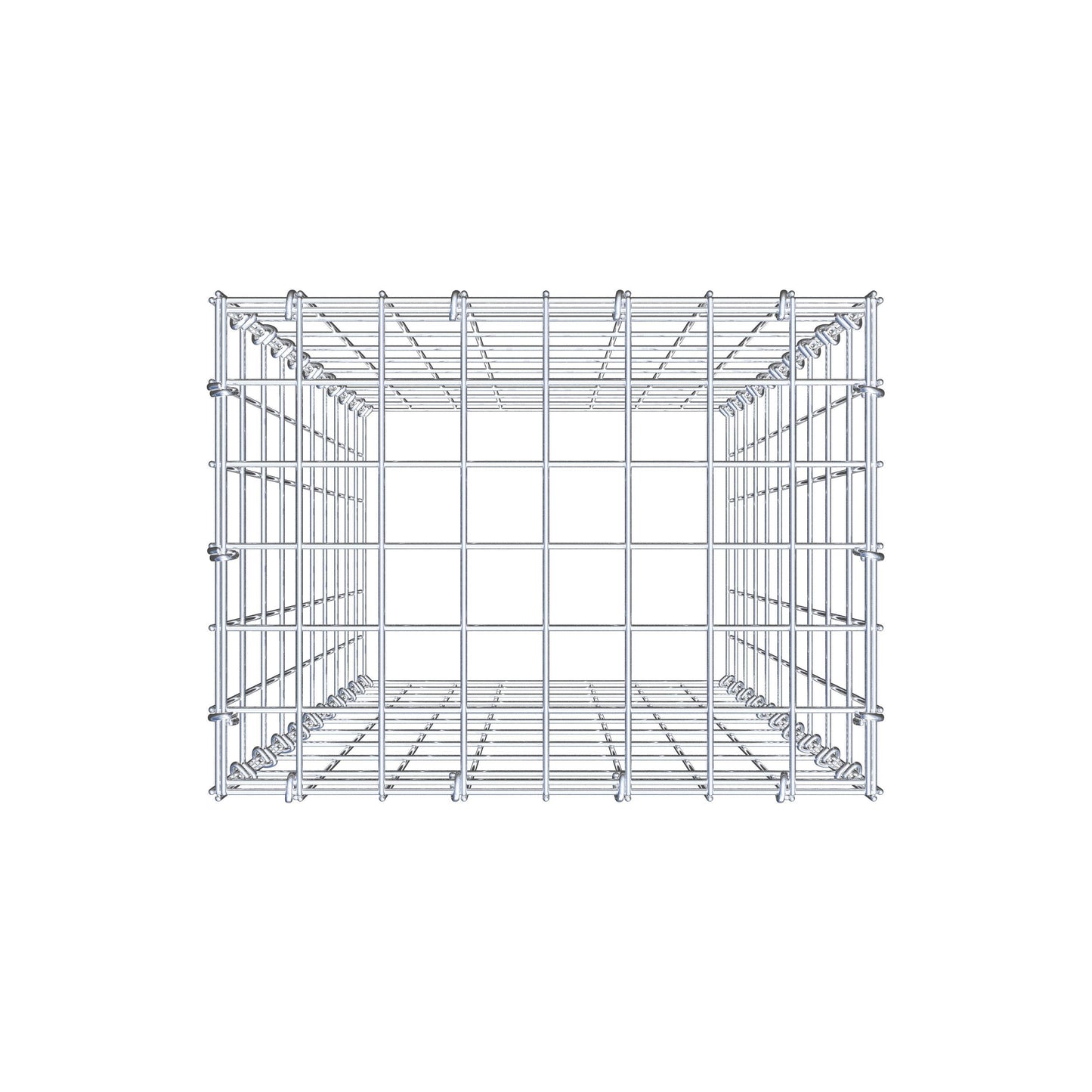 Gabbione aggiuntivo di tipo 3 100 cm x 40 cm x 30 cm (L x H x P), maglia 5 cm x 10 cm, anello a C