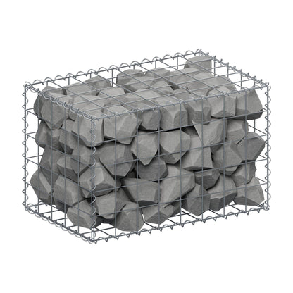 Gabião 80 cm x 50 cm x 50 cm (C x A x P), malhagem 10 cm x 10 cm, espiral