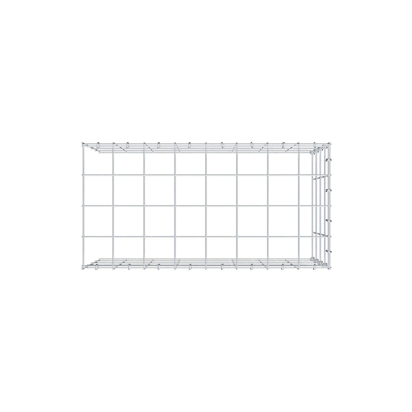 Mounted gabion type 4 80 cm x 40 cm x 40 cm (L x H x D), mesh size 10 cm x 10 cm, C-ring