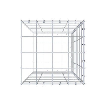 Mounted gabion type 2 80 cm x 40 cm x 40 cm (L x H x D), mesh size 10 cm x 10 cm, C-ring