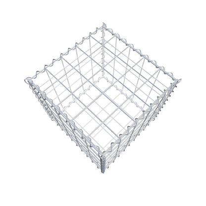 Gabion 50 cm x 50 cm x 50 cm (L x H x D), mesh size 10 cm x 10 cm, spiral
