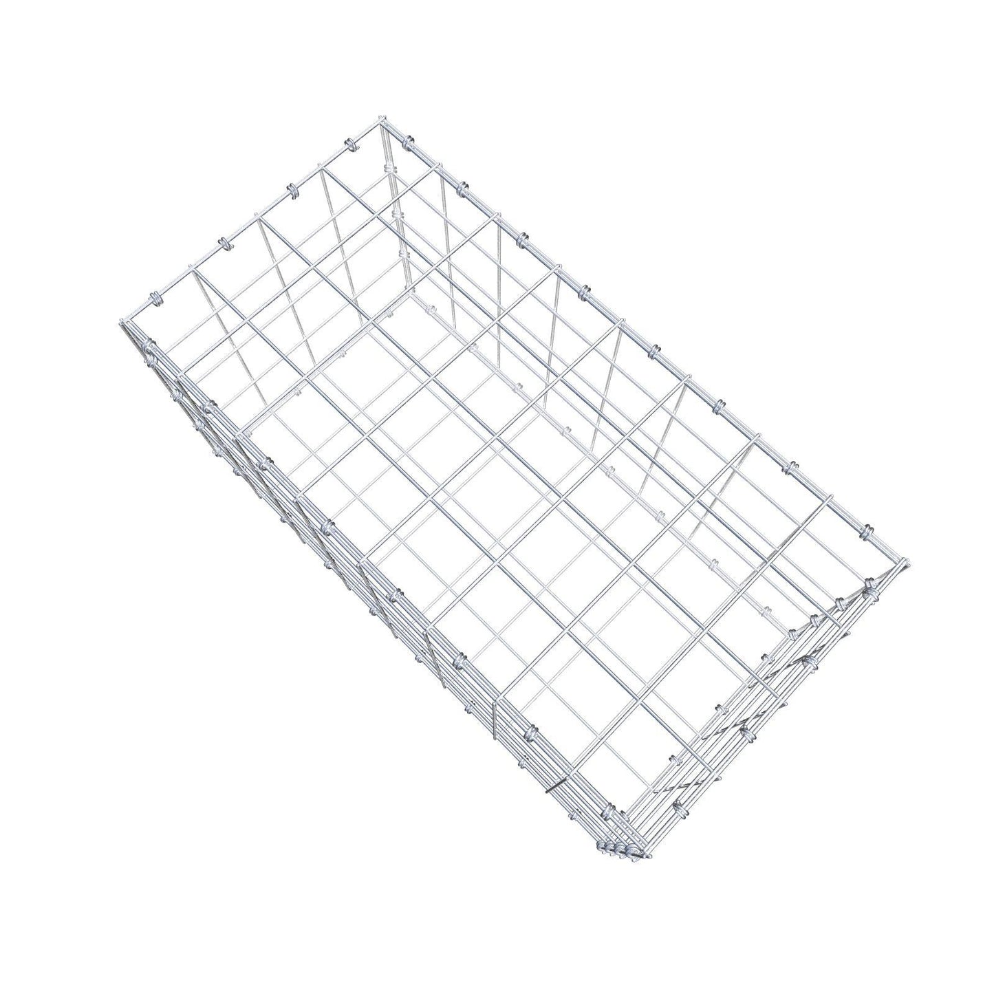 Gabion 80 cm x 40 cm x 40 cm (L x H x D), mesh size 10 x 10 cm, spiral ring