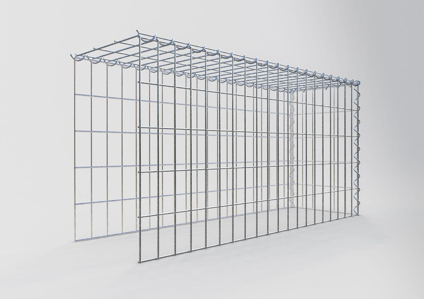 Gabion rapporté type 4 100 cm x 50 cm x 30 cm (L x H x P), mailles 5 cm x 10 cm, spirale