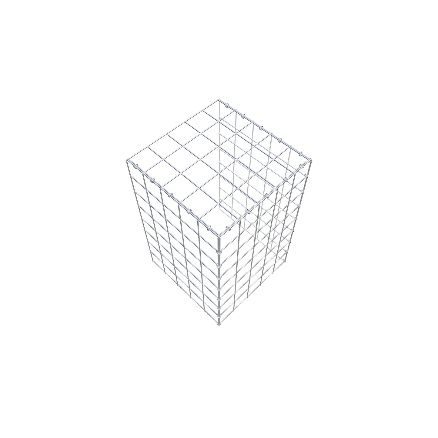 Gabião Tipo 4 80 cm x 50 cm x 50 cm (C x A x P), malhagem 10 cm x 10 cm, anel C