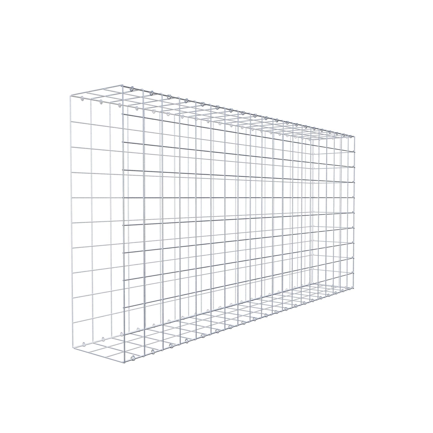 Monteret gabion type 2 200 cm x 100 cm x 30 cm (L x H x D), maskestørrelse 10 cm x 10 cm, C-ring