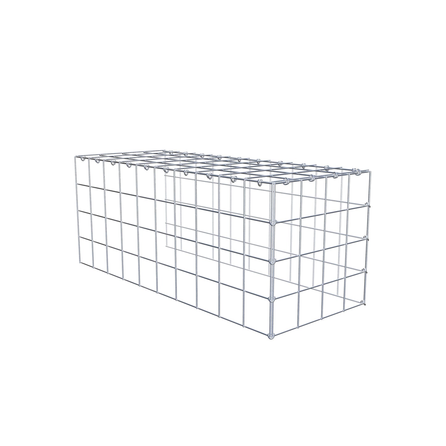 Gabbione aggiuntivo tipo 4 100 cm x 40 cm x 40 cm (L x H x P), maglia 10 cm x 10 cm, anello a C