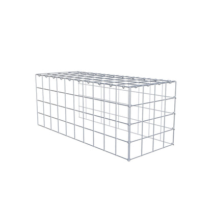 Gabbione aggiuntivo tipo 4 100 cm x 40 cm x 40 cm (L x H x P), maglia 10 cm x 10 cm, anello a C