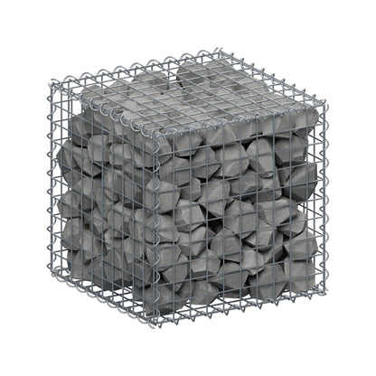 Gabion 50 cm x 50 cm x 50 cm (L x H x D), maskestørrelse 5 cm x 5 cm, spiral
