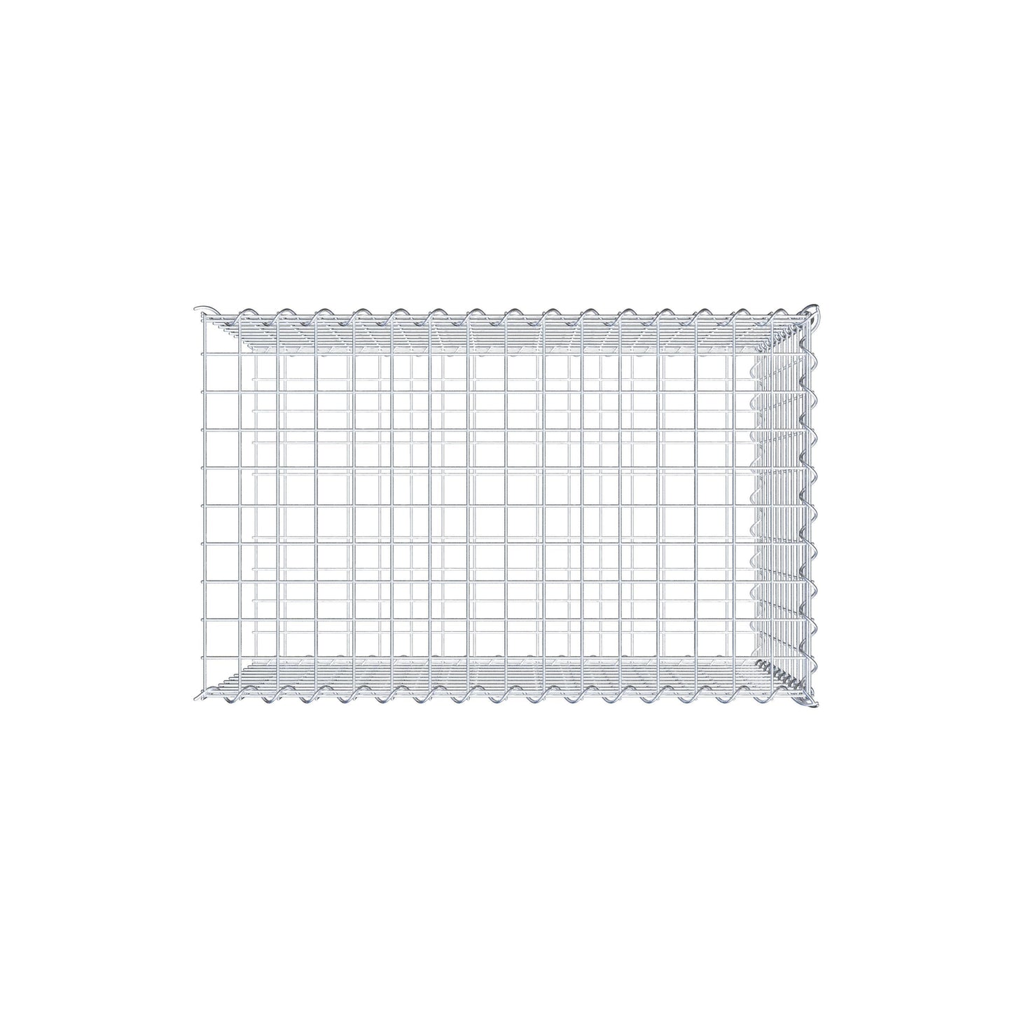 Anbaugabione Typ 2 80 cm x 50 cm x 50 cm (L x H x T), Maschenweite 5 cm x 5 cm, Spirale