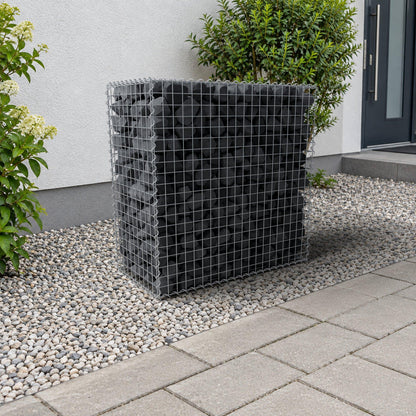 Schanskorf 100 cm x 100 cm x 50 cm (L x H x D), maaswijdte 5 cm x 5 cm, spiraalvormig
