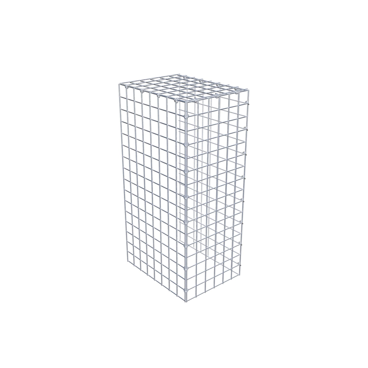 Mounted gabion type 4 80 cm x 40 cm x 30 cm (L x H x D), mesh size 5 cm x 5 cm, C-ring