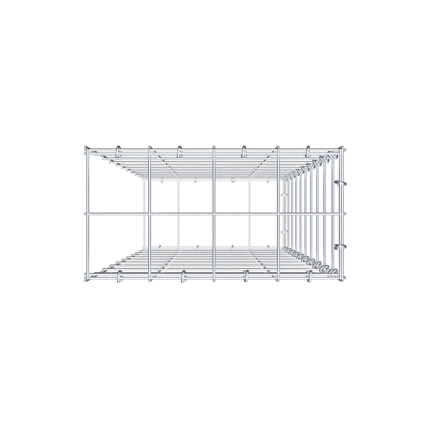 Gabião Tipo 2 100 cm x 40 cm x 20 cm (C x A x P), malhagem 10 cm x 10 cm, anel C