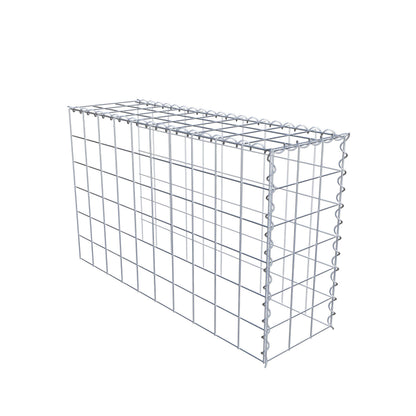 Opvokset gabion type 4 100 cm x 60 cm x 30 cm (L x H x D), maskestørrelse 10 cm x 10 cm, spiral