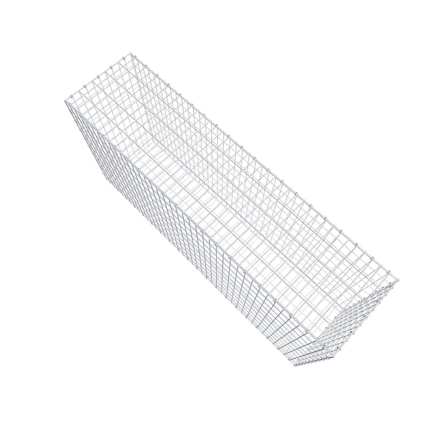Gabion 200 cm x 100 cm x 50 cm (L x H x D), mesh size 5 x 10 cm, spiral ring