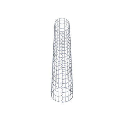 Gabion column around 32 cm diameter, 200 cm height, mesh size 5 cm x 10 cm