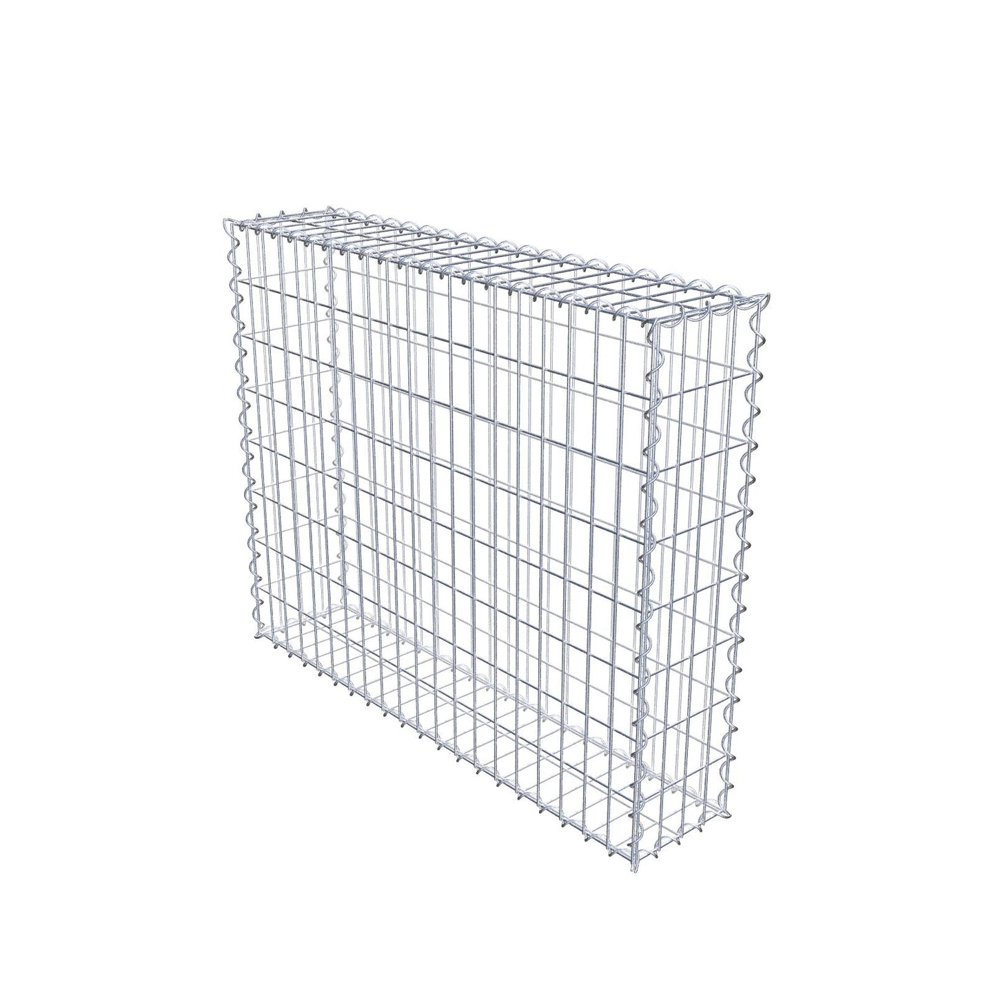Gabion 100 cm x 80 cm x 20 cm (L x H x D), mesh size 5 cm x 10 cm, spiral