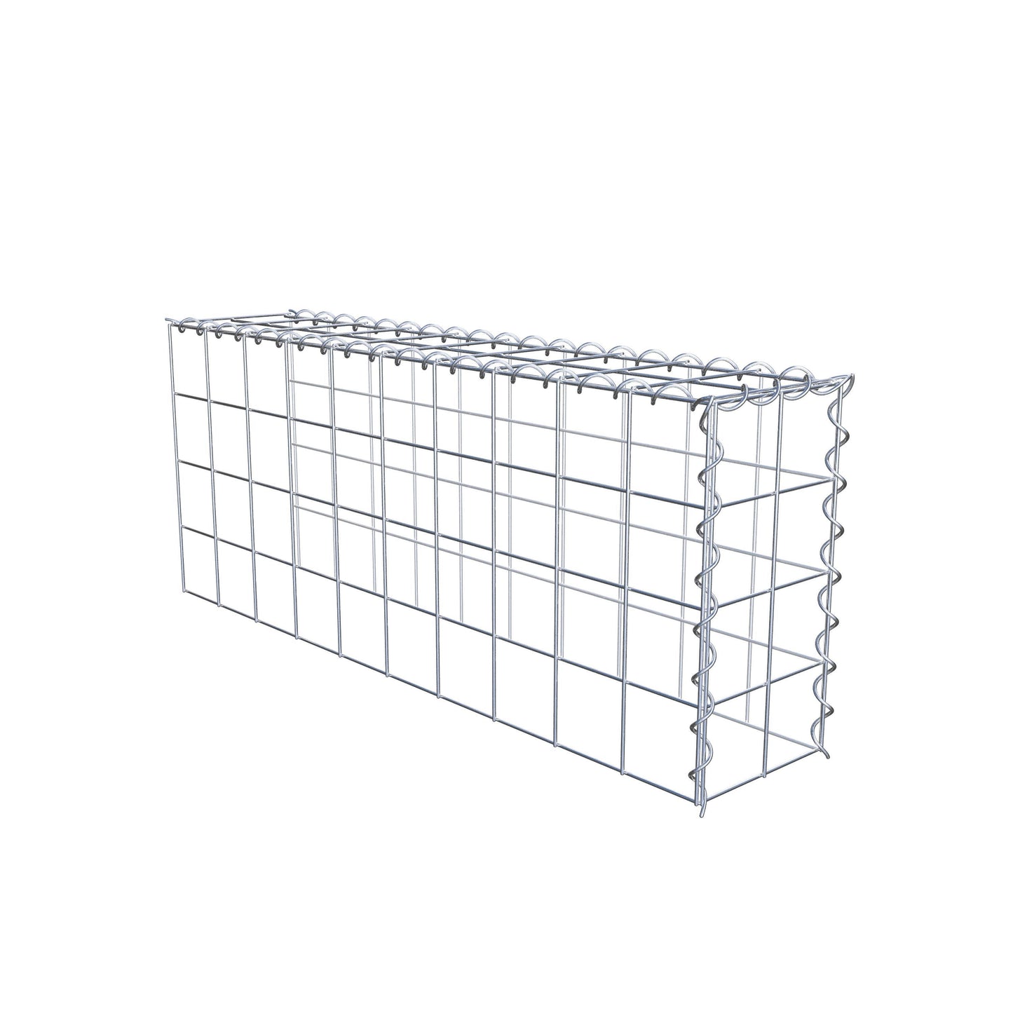 Gabião Tipo 4 100 cm x 40 cm x 20 cm (C x A x P), malhagem 10 cm x 10 cm, espiral