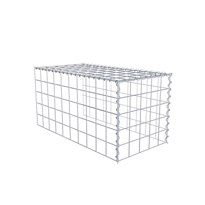Grown-on gabion type 4 100 cm x 50 cm x 50 cm (L x H x D), mesh size 10 cm x 10 cm, spiral