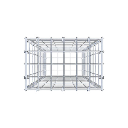 Gabião 100 cm x 30 cm x 20 cm (C x A x P), malhagem 5 cm x 10 cm, anel C