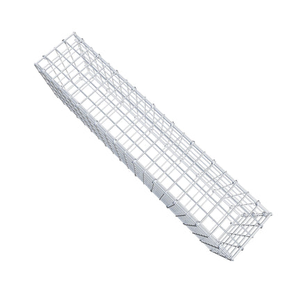 Gavión 100 cm x 30 cm x 20 cm (L x A x P), malla 5 cm x 5 cm, anillo en C