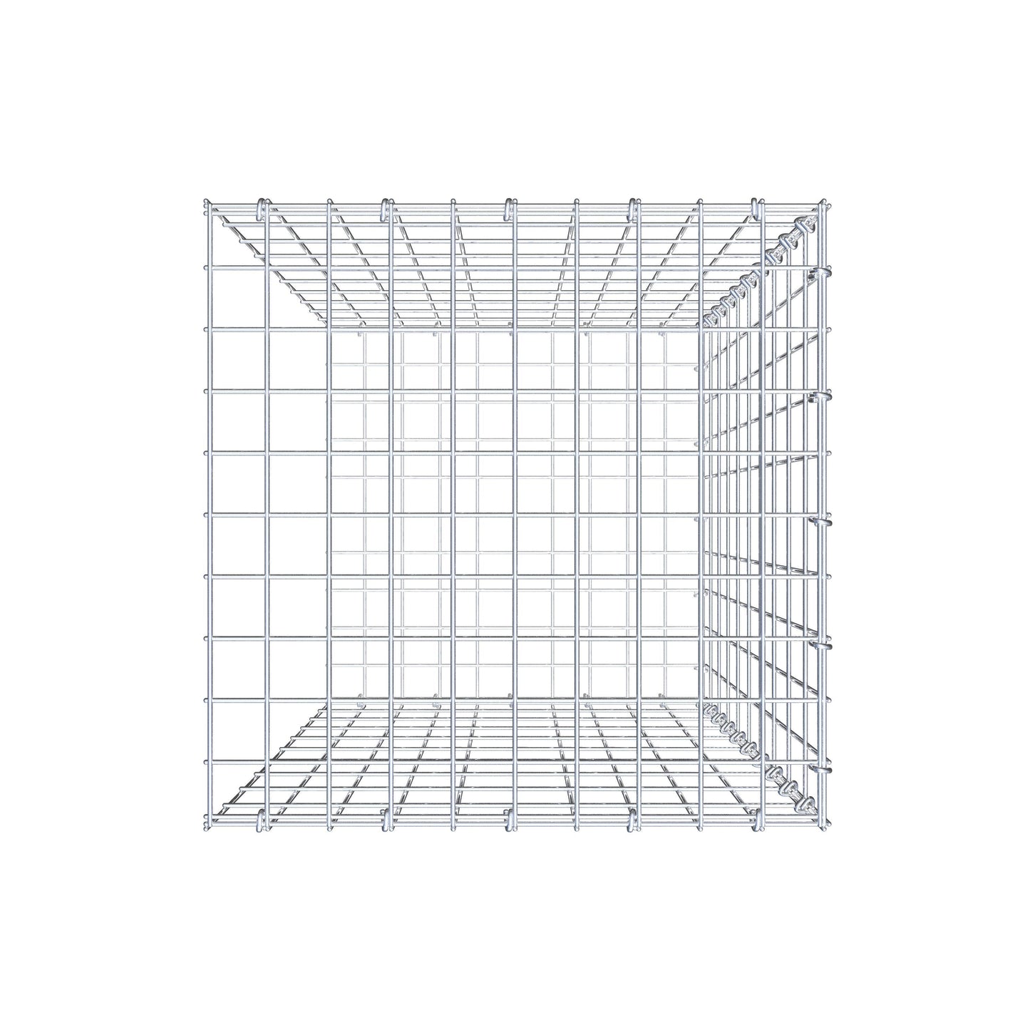 Gabião tipo 2 100 cm x 50 cm x 50 cm, malhagem 5 cm x 10 cm, anel C