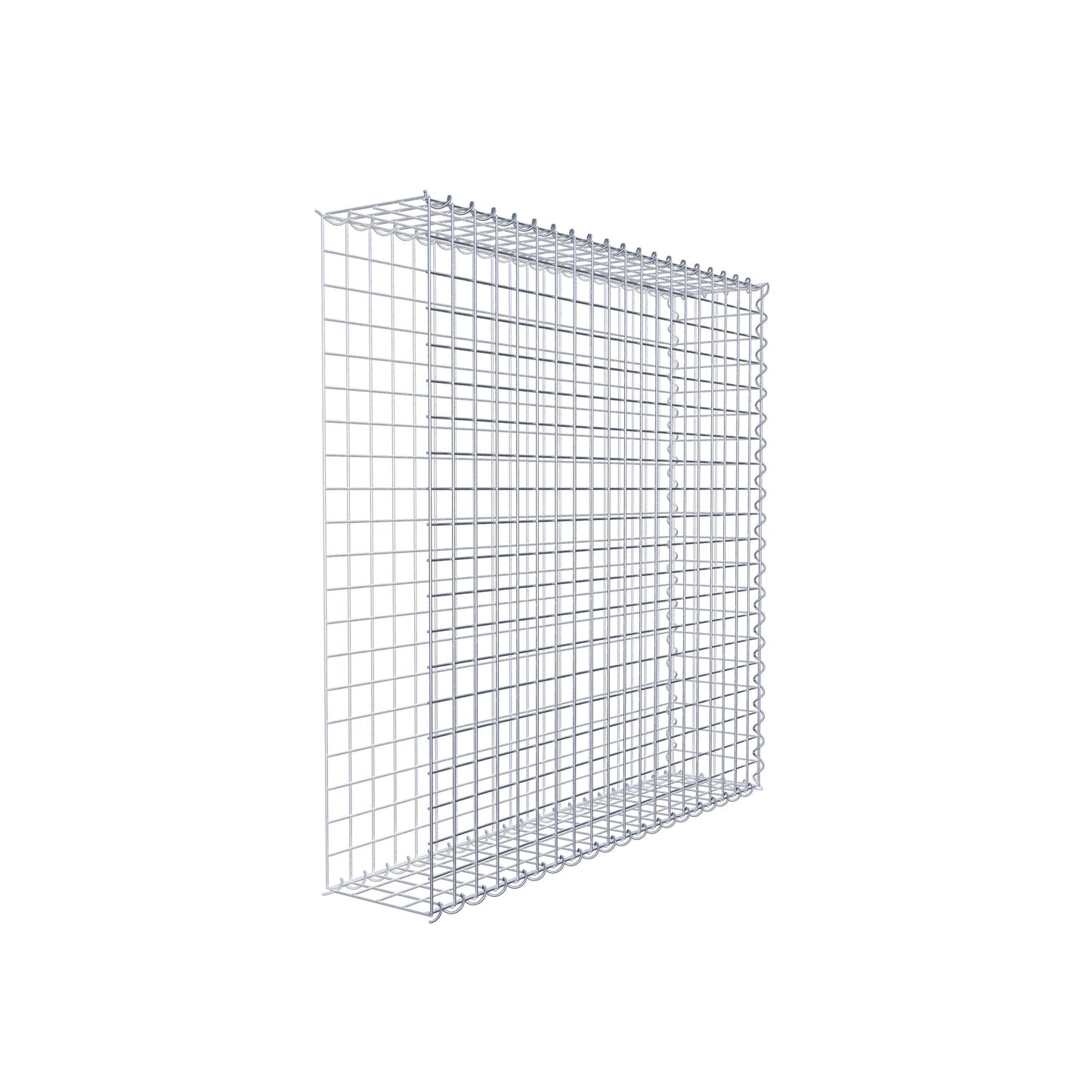Gabion rapporté type 2 100 cm x 100 cm x 20 cm (L x H x P), mailles 5 cm x 5 cm, spirale