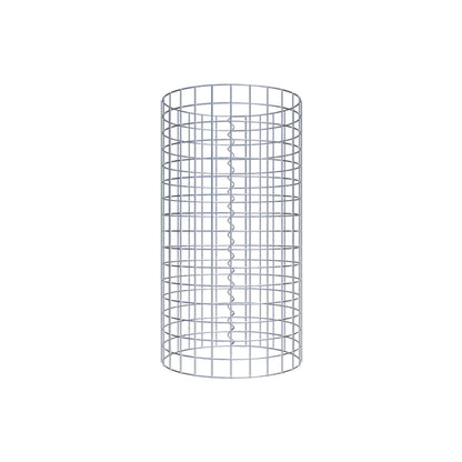 Gabion column around 42 cm diameter, 80 cm height, mesh size 5 cm x 5 cm