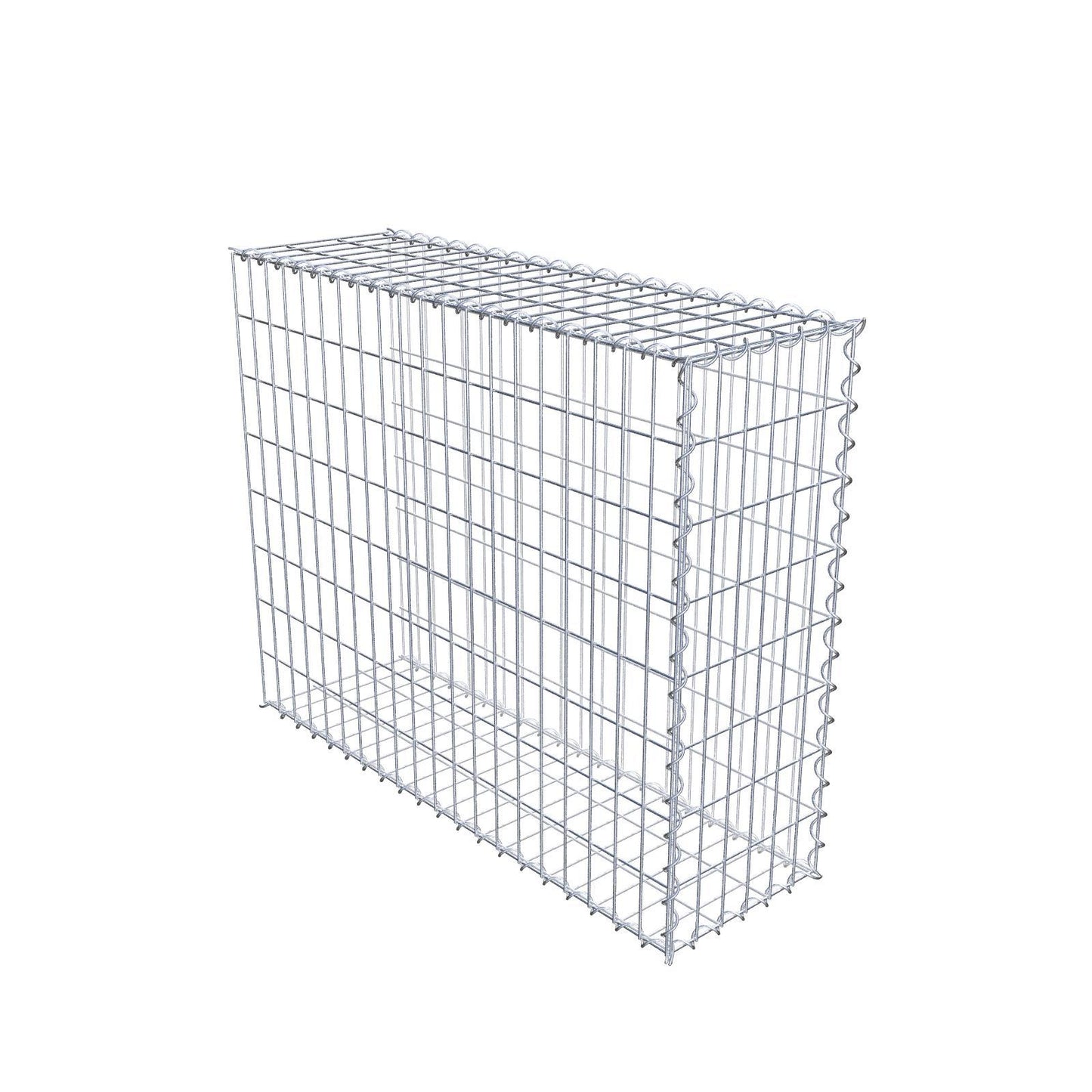Gabião tipo 2 100 cm x 80 cm x 30 cm (C x A x P), malhagem 5 cm x 10 cm, espiral