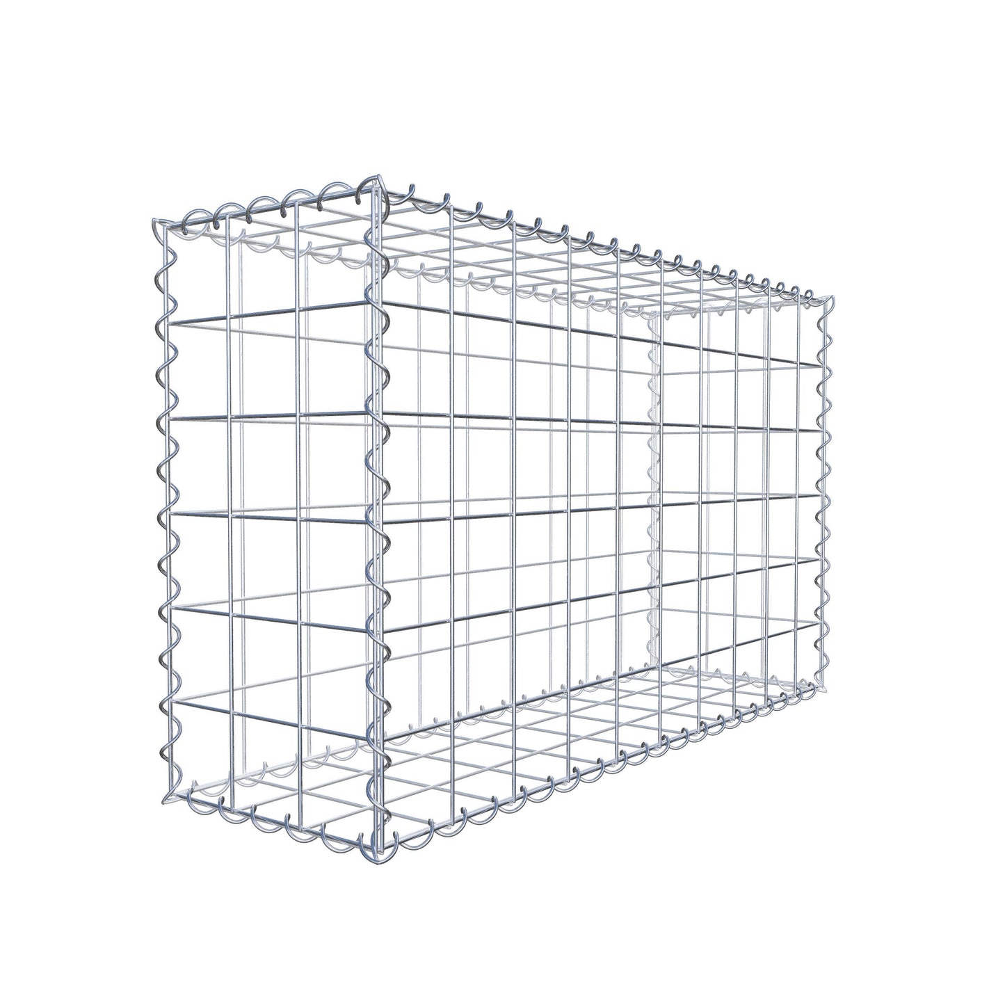 Gabion 100 cm x 60 cm x 30 cm (L x H x D), mesh size 10 cm x 10 cm, spiral