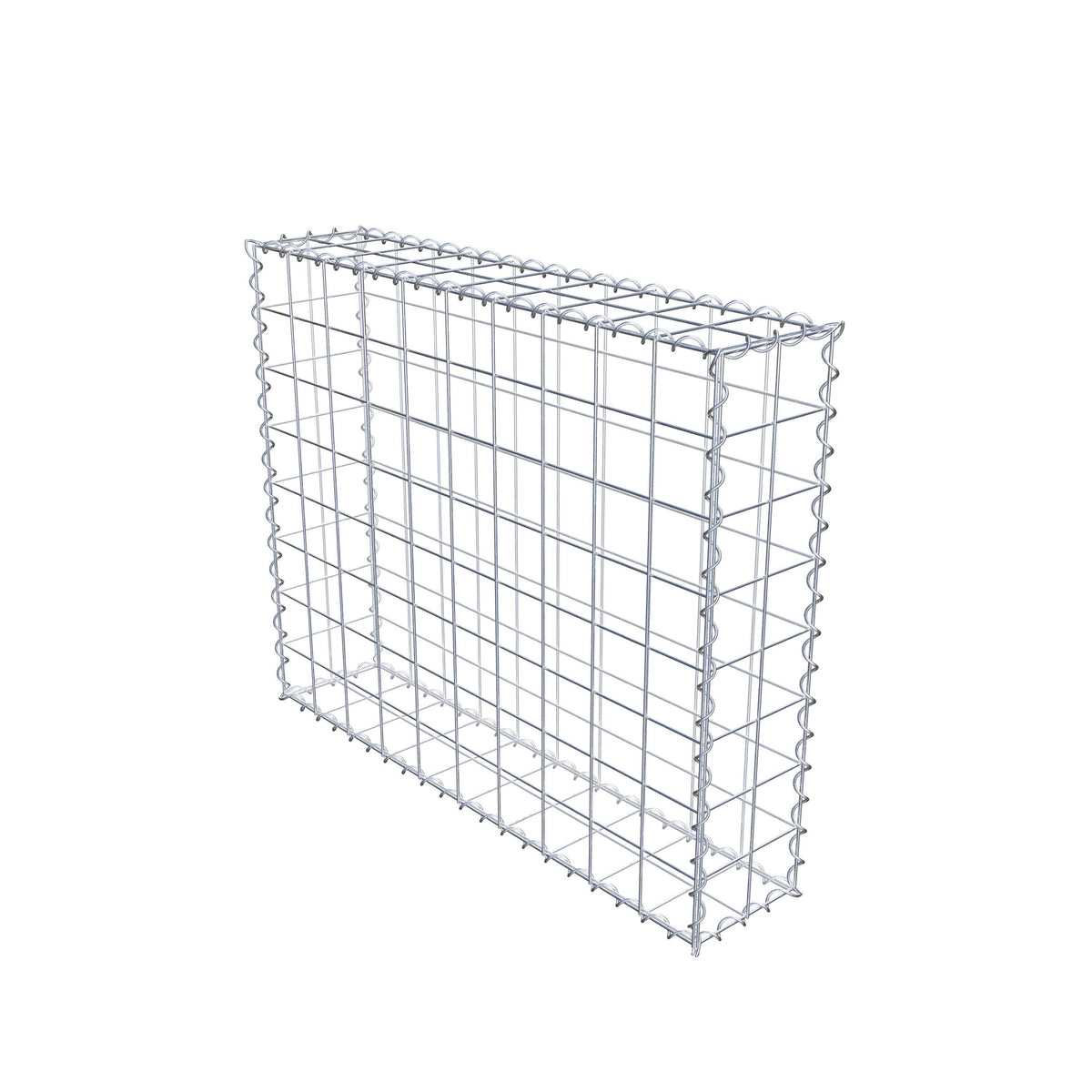 Gabion 100 cm x 80 cm x 20 cm (L x H x P), mailles 10 cm x 10 cm, spirale