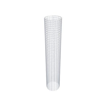 Coluna de gabião redonda 42 cm de diâmetro, 230 cm de altura, malhagem 5 cm x 5 cm