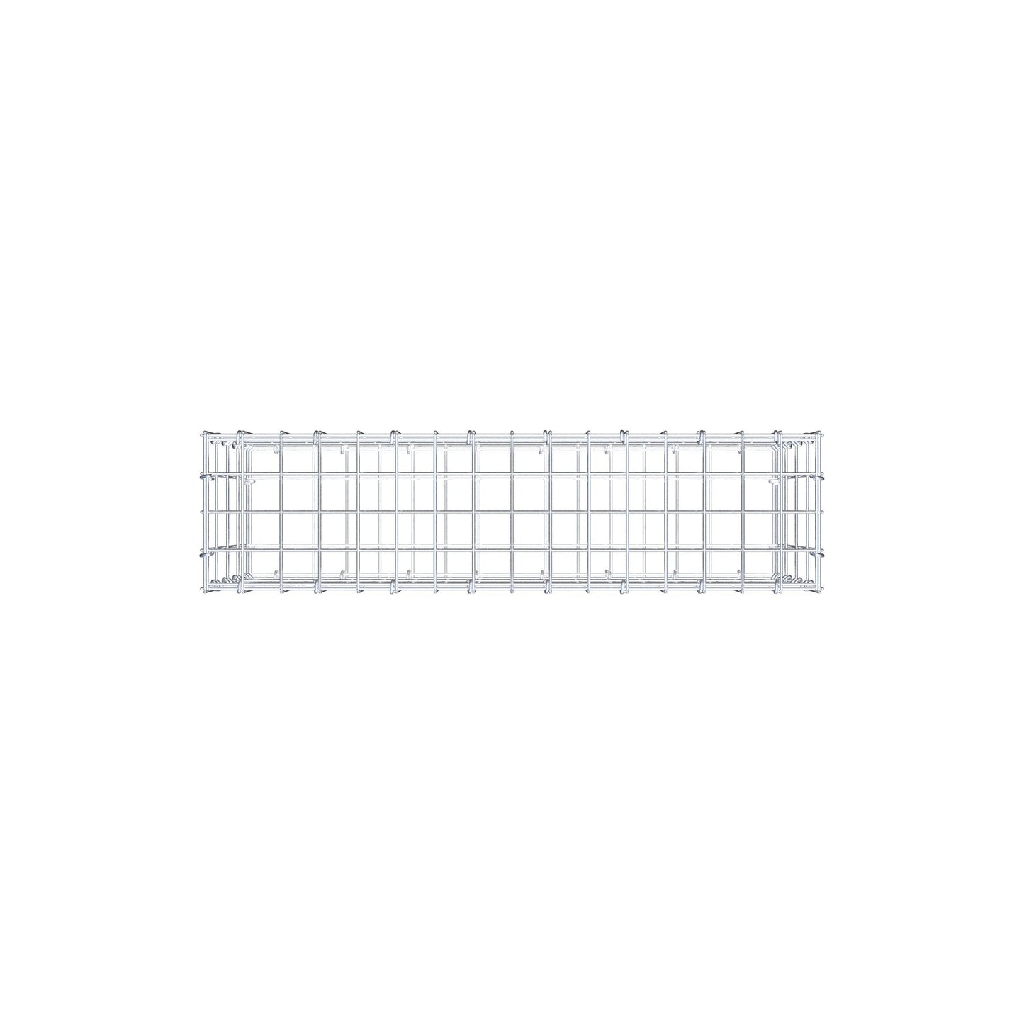 Gabion 80 cm x 40 cm x 20 cm (L x H x P), mailles 5 cm x 10 cm, anneau en C